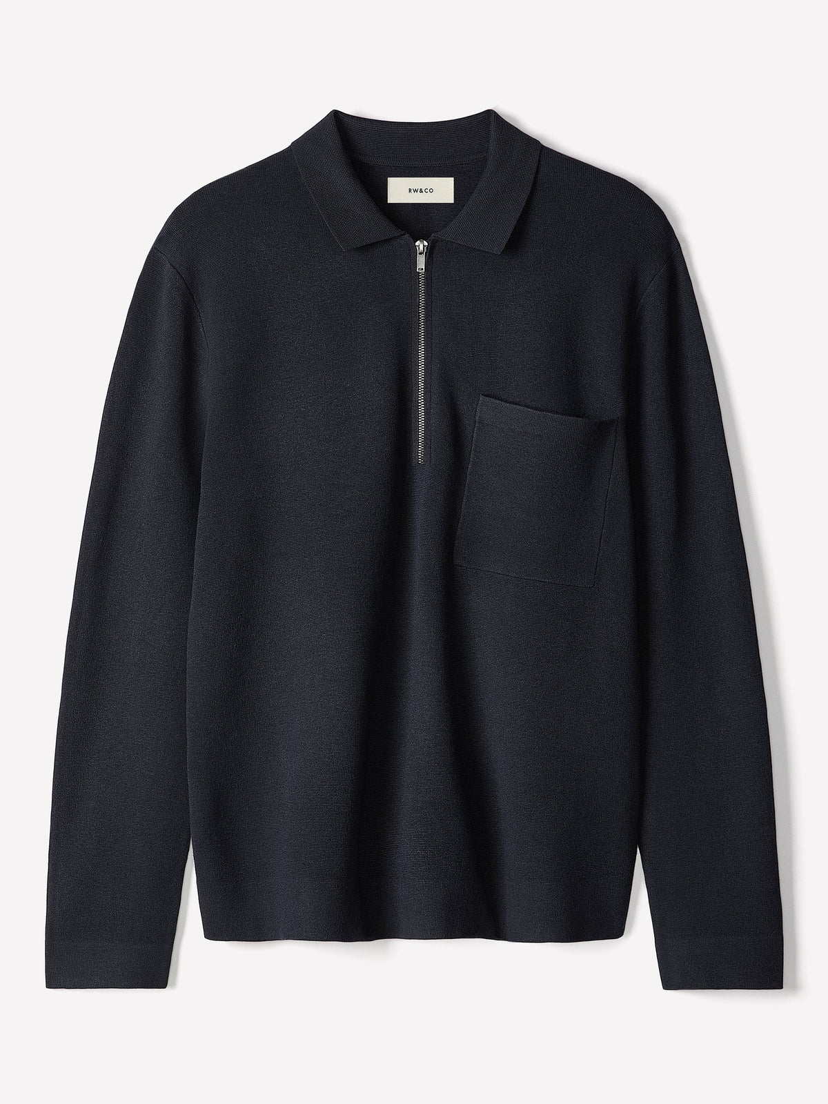 Knit Polo Sweater with Zip Closure for Men 3