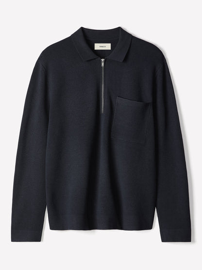 Knit Polo Sweater with Zip Closure for Men 3
