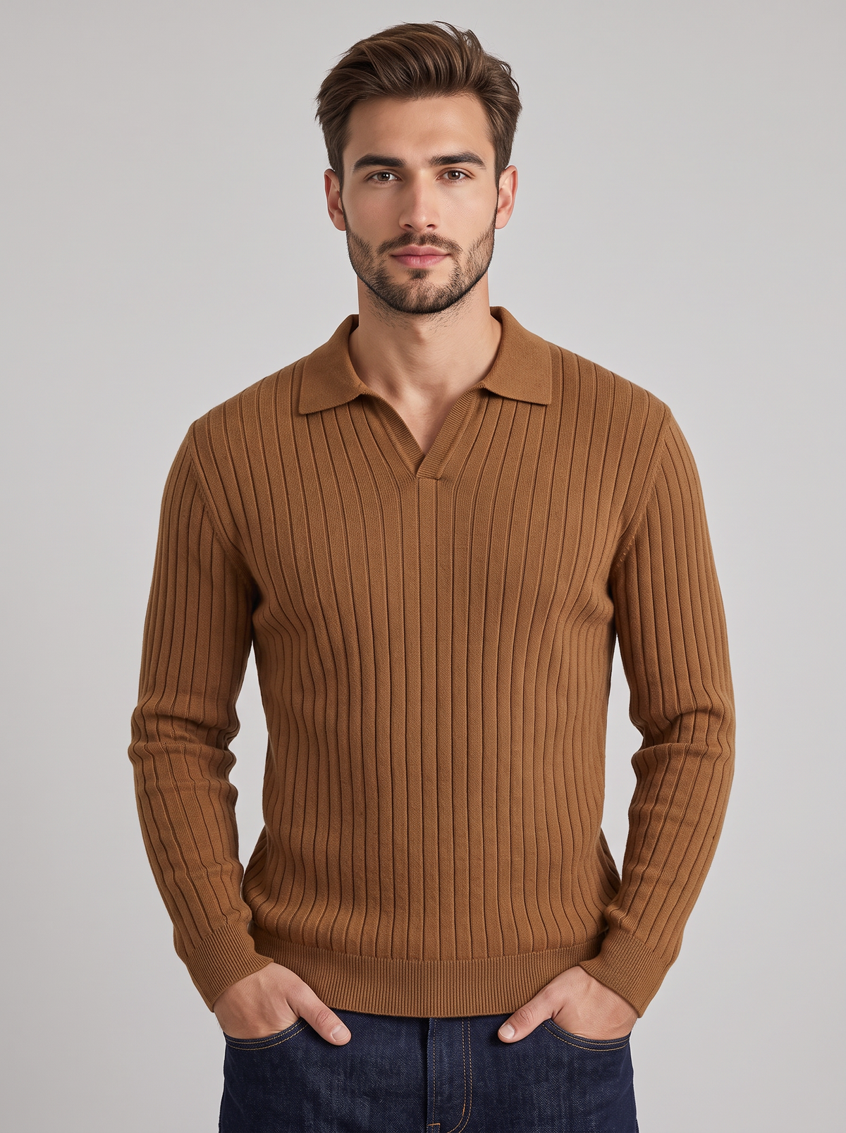 Adrian Knit Polo Sweater
