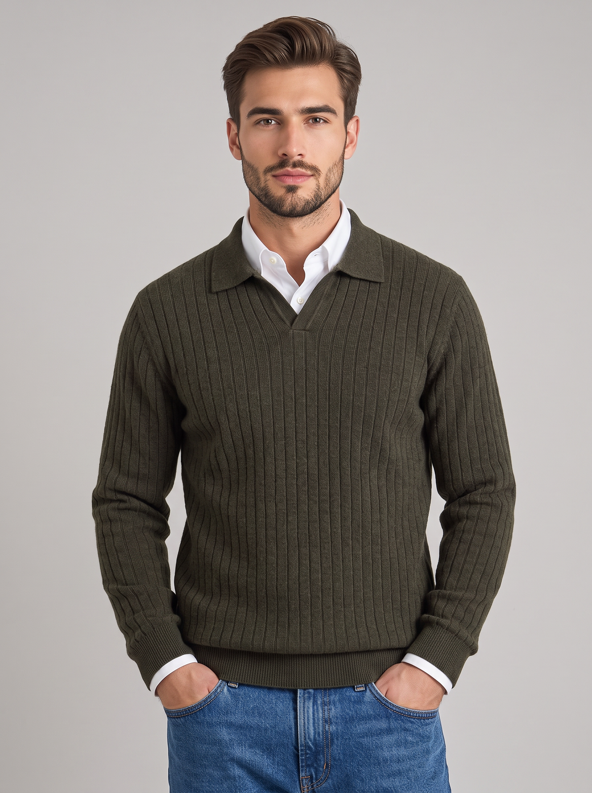 Adrian Knit Polo Sweater