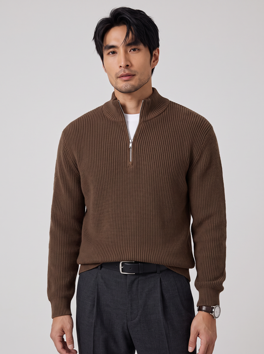 Pull zippé en mélange de cachemire Arden