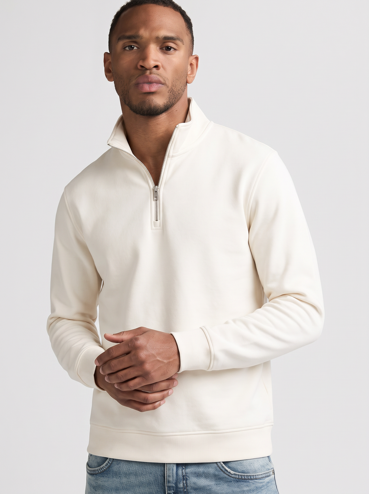 Alessio Cotton Quarter-Zip Sweater