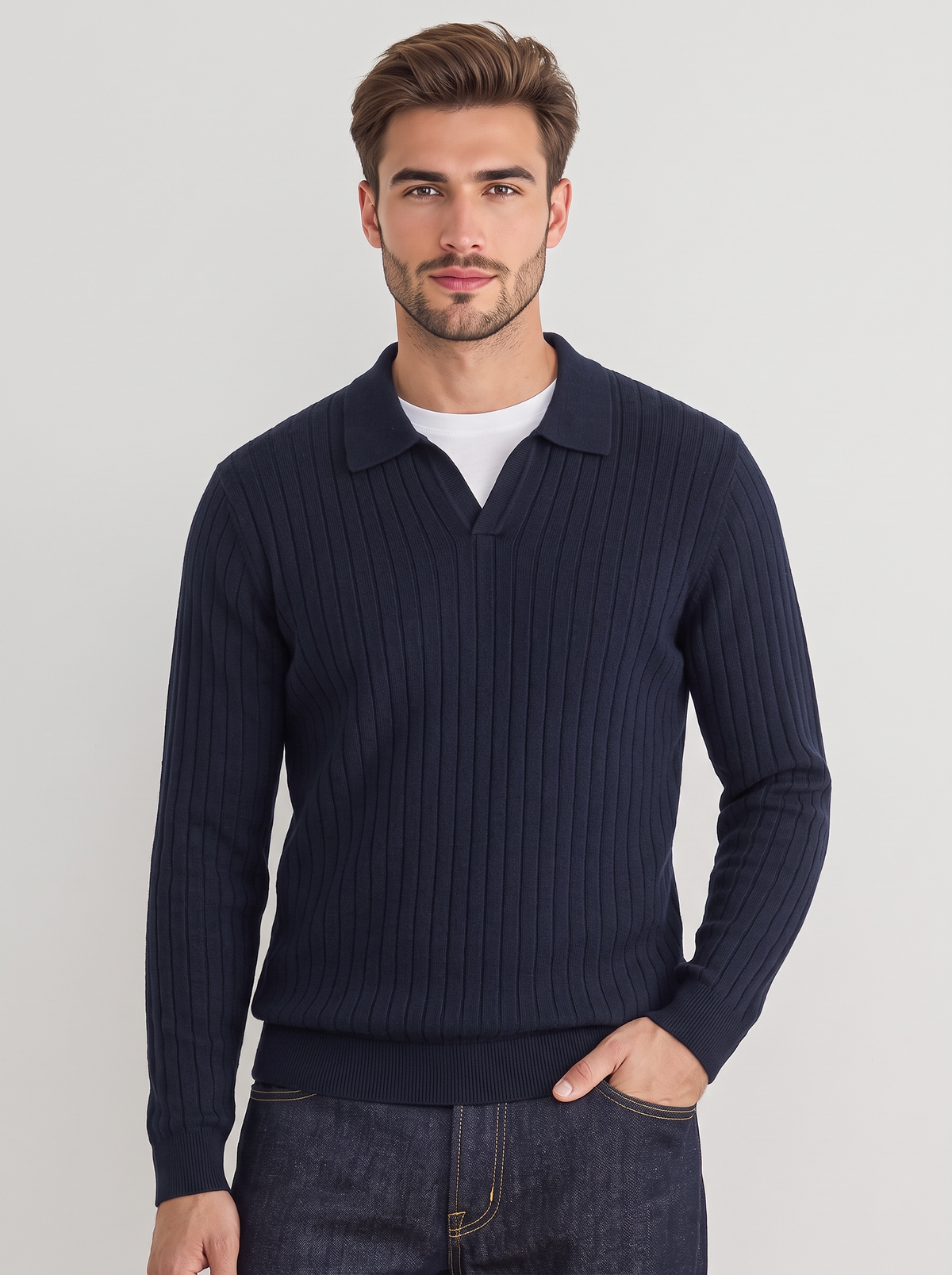 Adrian Knit Polo Sweater