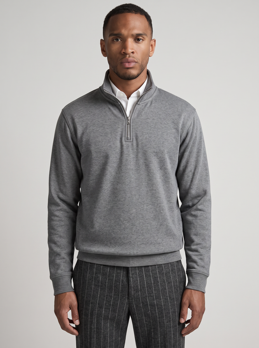 Alessio Cotton Quarter-Zip Sweater