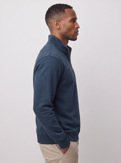 Alessio Cotton Quarter-Zip Sweater